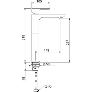 Смеситель для раковины Gappo G1048-2 хром белый (6959477697098)