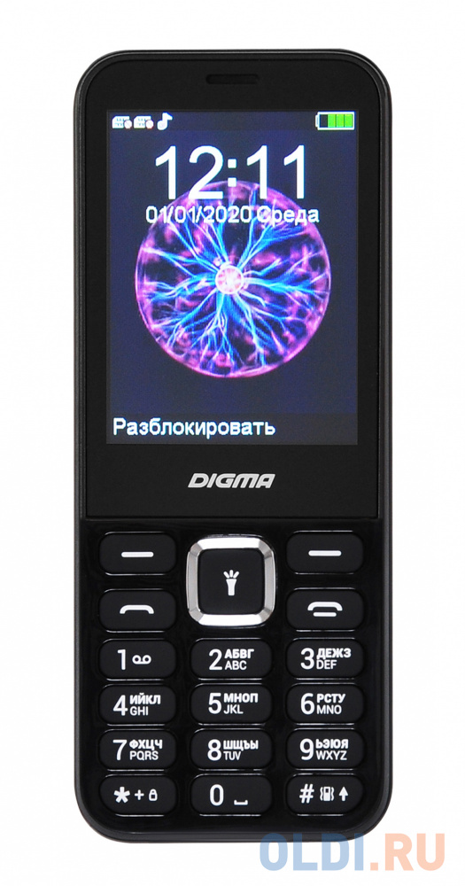 Мобильный телефон Digma C281 Linx 32Mb черный моноблок 2Sim 2.8&quot; 240x320 0.08Mpix GSM900/1800 MP3 microSD