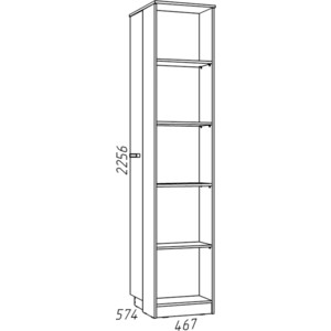 Стеллаж Сильва НМ 013.93-02 фанк клен танзанский/белый