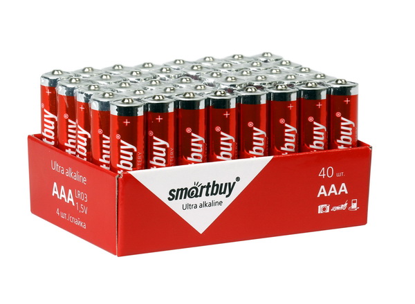 Батарея Smartbuy SBBA-3A40S, AAA, 1.5V, 40шт