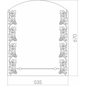 Зеркало Mixline Купидон 53,5х67 с полкой (4620001980574)