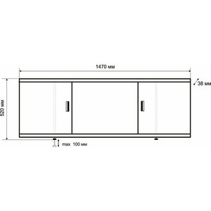 Ванна стальная ВИЗ Antika 150x70 с экраном Emmy Виктория и ножками, белая орхидея