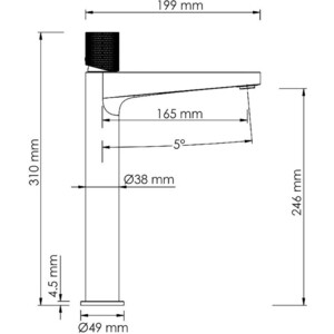 Смеситель для раковины Wasserkraft Paar розовое золото (8803H) в Москвe