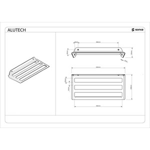 Полка для полотенец Sonia Accessories прямая, черный матовый (176076)