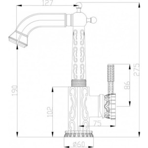 Смеситель для раковины ZorG Antic бронза (A 112U-BR)