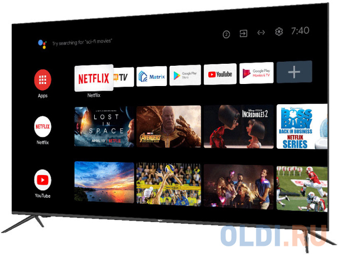 65" Телевизор HAIER Smart TV S1, 4K Ultra HD, черный, СМАРТ ТВ, Android