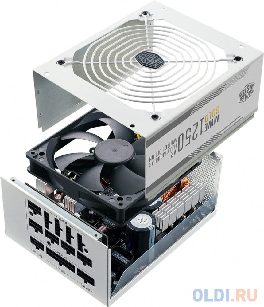 Блок питания 1250 Ватт/ Power Supply Cooler Master MWE Gold V2, FM 1250W ATX3.0 A/EU-White, EPS12V, APFC, 24 pin, 4+4 pin, 8 pin CPU, 12 SATA, 6+2 pin