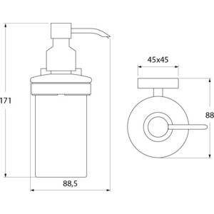 Дозатор для жидкого мыла IDDIS Edifice матовое стекло/хром (EDIMBG0i46)