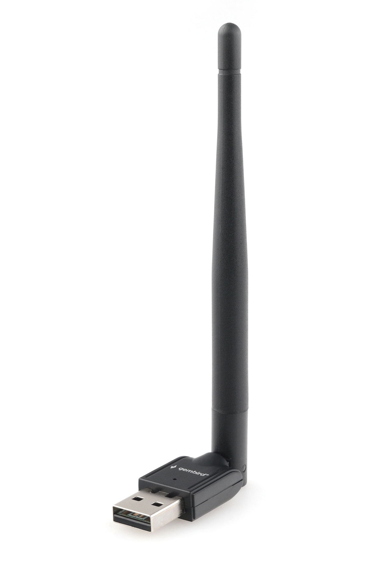 Адаптер Wi-Fi GEMBIRD WNP-UA-010, 802.11b/g/n, 2.4 ГГц, до 150 Мбит/с, 20 дБм, USB, внешних антенн: 1