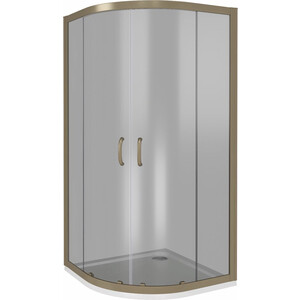 Душевой уголок Good Door Jazz R 80x80 с поддоном, тонированный, бронза