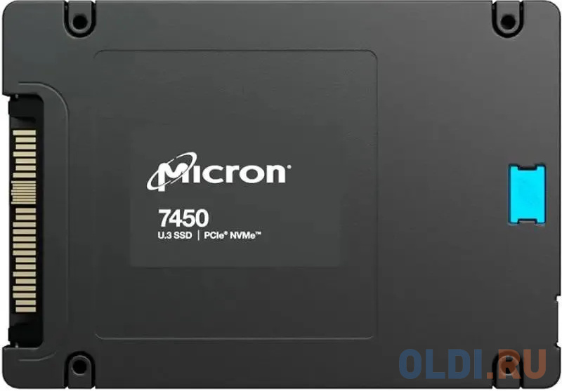 Micron SSD 7450 PRO, 1920GB, U.3(2.5&quot; 15mm), NVMe, PCIe 4.0 x4, 3D TLC, R/W 6800/2700MB/s, IOPs 800 000/120 000, TBW 3650, DWPD 1 (12 мес.)