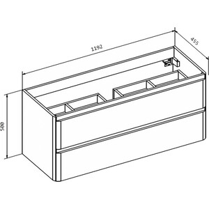 Тумба с раковиной BelBagno Albano 120 подвесная, Bianco Lucido (Albano-1200-2C-SO-BL, BB1200/455-LV-MR-ALR)