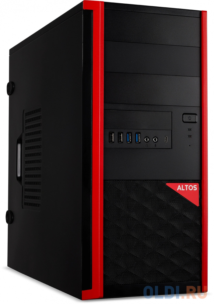 Altos P10 F7/Intel Core i5-11400 2.60GHz Hexa/8GB+256GB SSD/GF RTX3070 8GB/noOS/1Y/BLACK+RED в Москвe