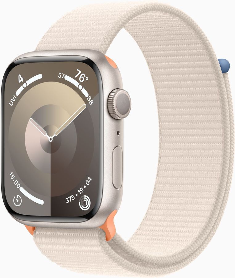 Смарт-часы Apple Watch Series 9 A2980 45мм S/M OLED, сияющая звезда (MR963LL/A)