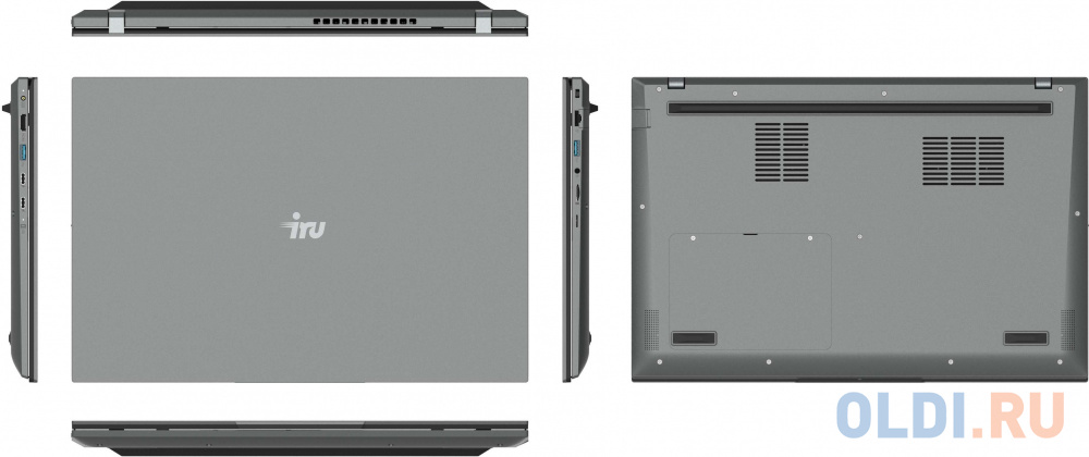 Ноутбук IRU Калибр 15CLG2 Core i5 8259U 8Gb SSD256Gb Intel Iris Plus graphics 655 15.6" IPS FHD (1920x1080) Free DOS black WiFi BT Cam 4250mAh (1