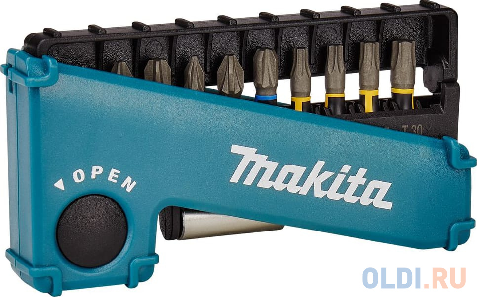 Makita E-03567 Набор 11шт,биты ударн PH1\\2\\3, PZ1\\2\\3, T15\\20\\25\\30,держ-ль магн в Москвe