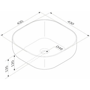 Раковина-чаша Am.Pm Func 43х43 (M8FWCC30430WG)