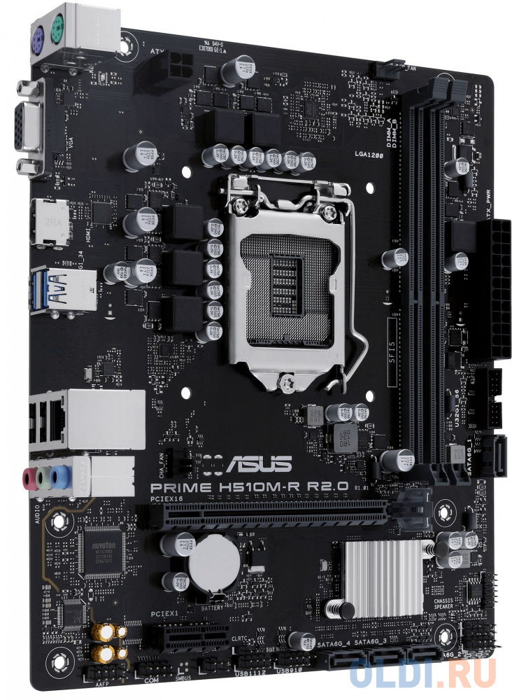 Материнская плата Asus PRIME H510M-R R2.0-SI Soc-1200 Intel H470 2xDDR4 mATX AC`97 8ch(7.1) GbLAN+VGA+HDMI White Box в Москвe