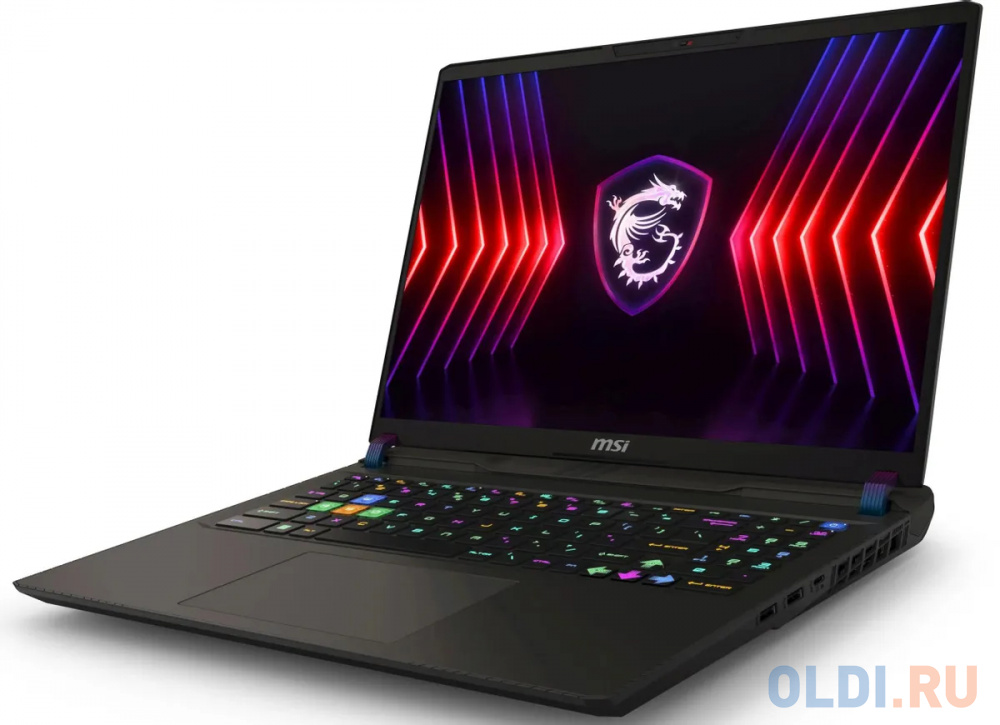 Ноутбук MSI Vector 16 HX A14VGG-283RU Core i9 14900HX 16Gb SSD1Tb NVIDIA GeForce RTX4070 8Gb 16" IPS QHD+ (2560x1600) Windows 11 grey WiFi BT Cam