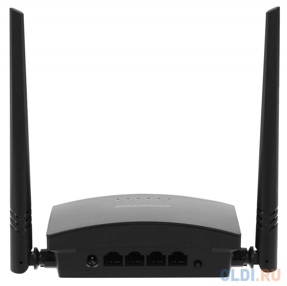 Wi-Fi роутер Digma DWR-N301,  N300,  черный