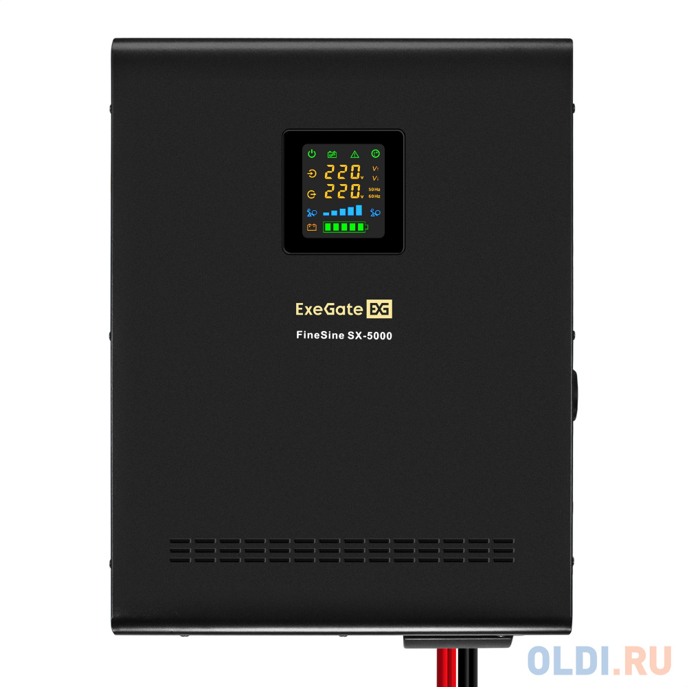 Комплект ИБП EX296004RUS + батарея 55Aч EX285652RUS 4шт (инвертор, синус, для котла, настенный) ExeGate FineSine SX-5000.LCD.AVR.2SH.T <5000VA/3500 в Москвe