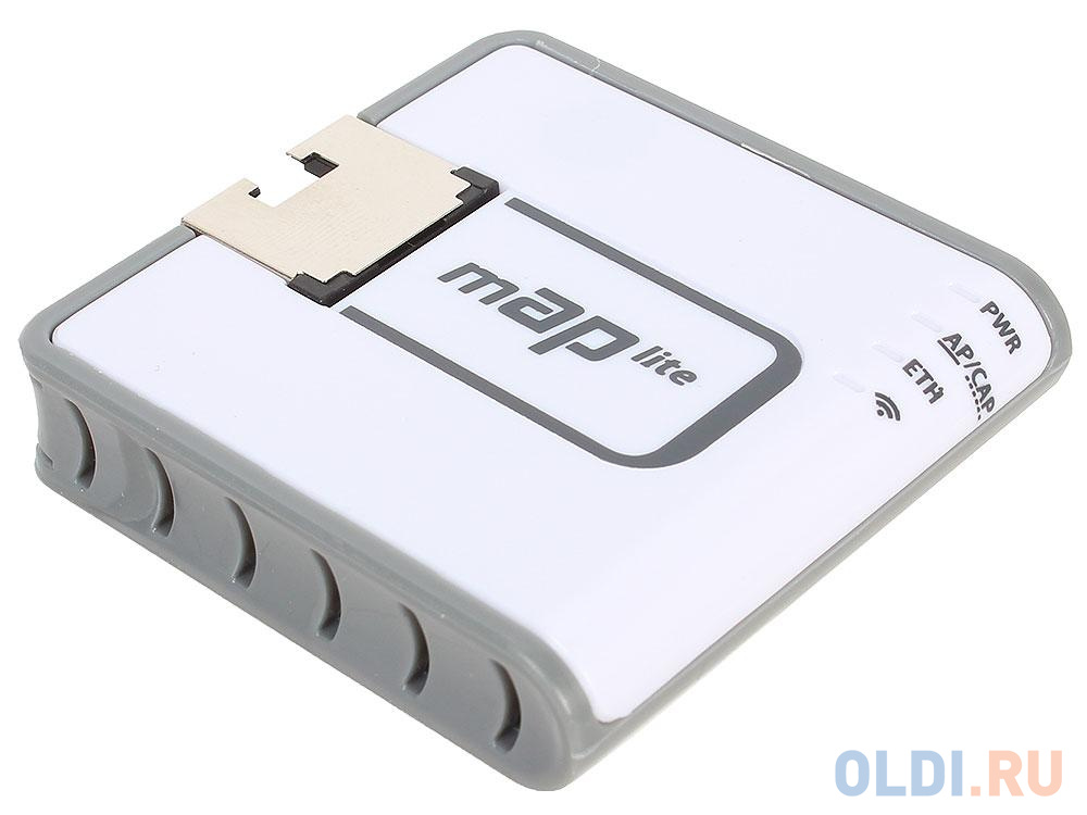 Маршрутизатор MikroTik RBmAPL-2nD mAP lite with 650Mhz CPU, 64MB RAM, 1xLAN, built-in Dual Chain 2.4Ghz 802.11bgn Dual Chain wireless with integrated