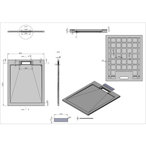 Душевой поддон Vincea VST-4SRL 100х80 с сифоном, антрацит (VST-4SRL8010A, VSPH-D611)