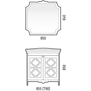 Зеркало Corozo Манойр 85х85 белое (SD-00000980)