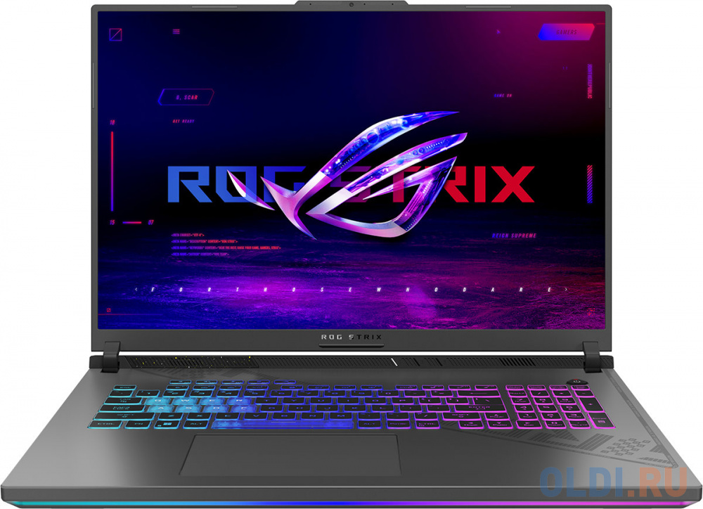 Ноутбук Asus ROG Strix G18 G814JI-N6157 Core i7 13650HX 16Gb SSD1Tb NVIDIA GeForce RTX4070 8Gb 18&quot; IPS WQXGA (2560x1600) noOS grey WiFi BT Cam (9