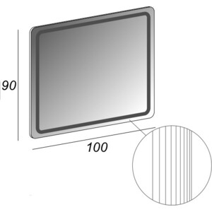 Зеркало Cezares 100 с подсветкой (54352)