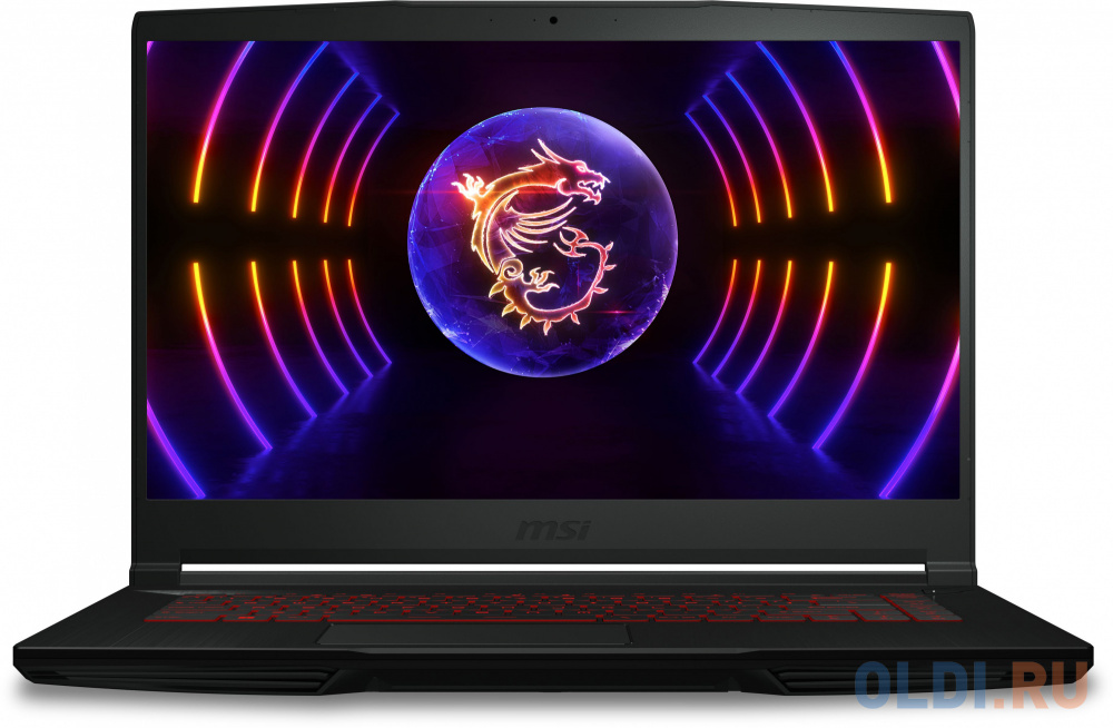 Ноутбук MSI GF63 Thin 12VE-466RU Core i7 12650H 16Gb SSD512Gb NVIDIA GeForce RTX4050 6Gb 15.6" IPS FHD (1920x1080) noOS black WiFi BT Cam (9S7-16
