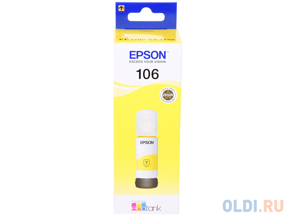 Картридж струйный Epson 106Y C13T00R440 желтый (70мл) для Epson L7160/7180