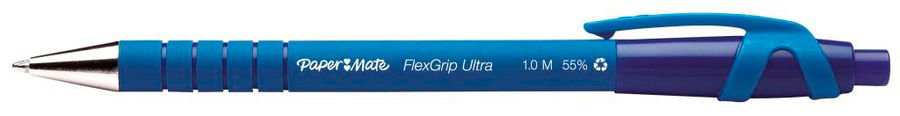 Ручка шариковая автомат Paper Mate FlexGrip Ultra, синий, прорезиненный