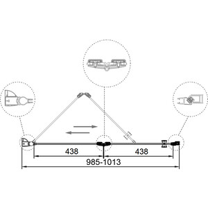 Душевая дверь Cezares Elena W-BS-12 100х195 прозрачная, хром (ELENA-W-BS-12-100-C-Cr)