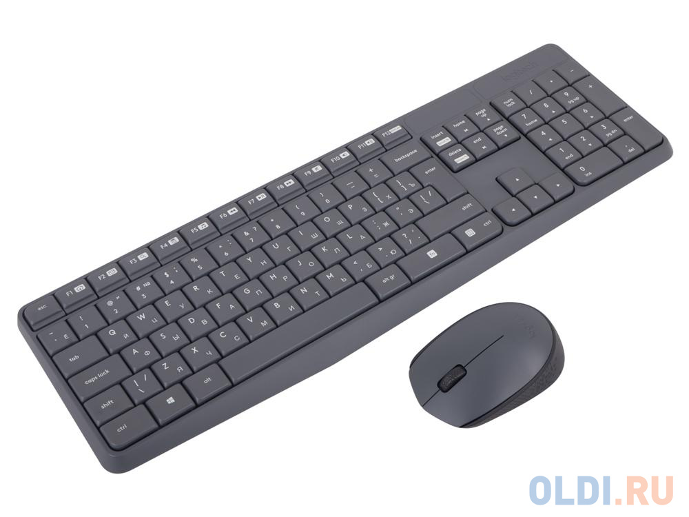 (920-007948) Клав. + Мышь Беспроводная Logitech Wireless Keyboard and Mouse MK235 Grey