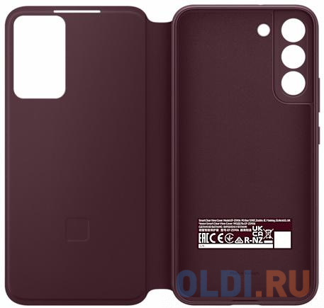 Чехол (флип-кейс) Samsung для Samsung Galaxy S22+ Smart Clear View Cover бургунди (EF-ZS906CEEGRU) в Москвe