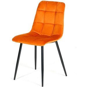 Стул TetChair Chilly (mod. 7094) металл/вельвет рыжий/черный G062-24 в Москвe