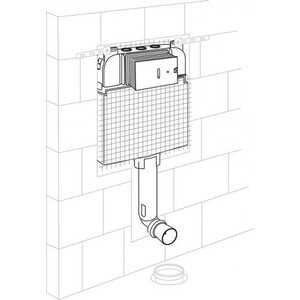 Смывной бачок BelBagno Marmi с кнопкой смыва, белая (BB025-CS, BB009-MR-BIANCO)