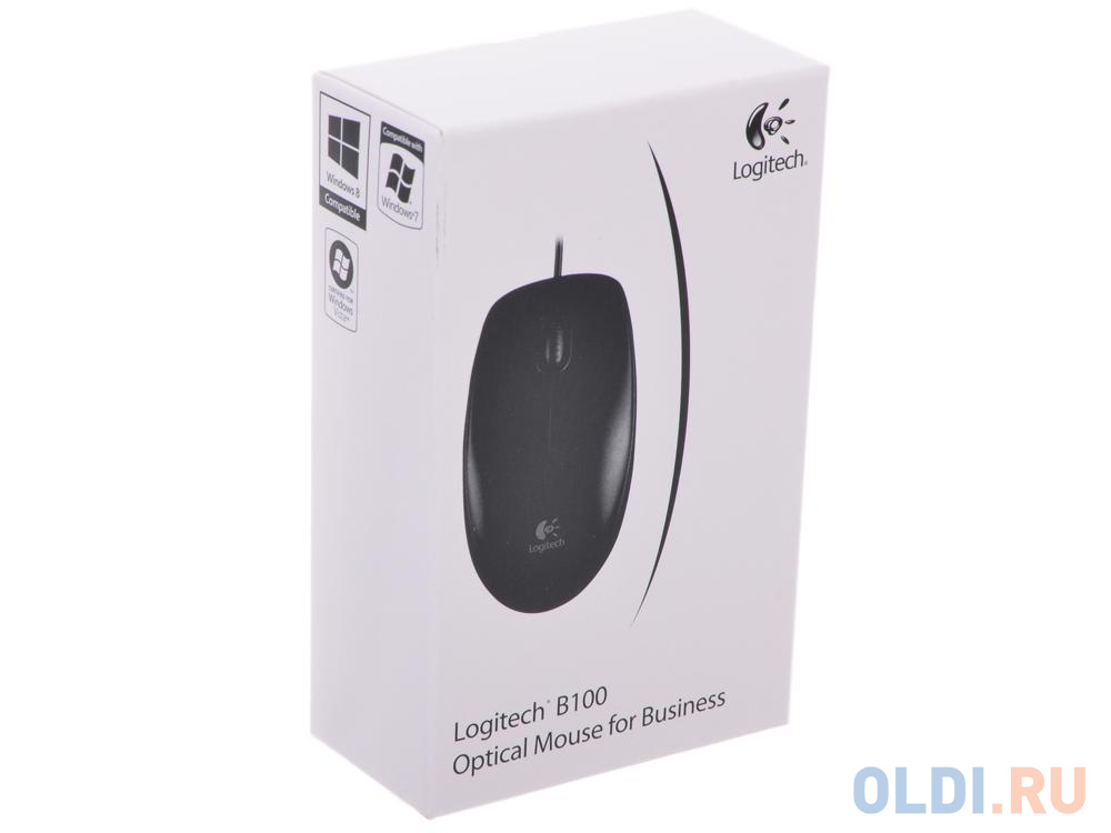 Мышь (910-003357) Logitech Optical B100 USB Black OEM