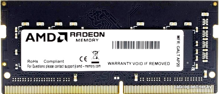 Память DDR4 SODIMM 32Gb, 3200MHz, CL16, 1.2V, AMD (R9432G3206S2S-UO) Bulk (OEM)