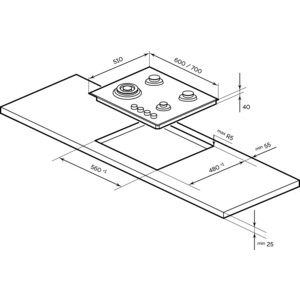 Газовая варочная панель Lex GVG 643C BL