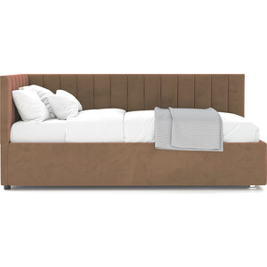 Кровать с подъемным механизмом Это мебель Negga Mellisa 160 Угловая ЛЕВАЯ Velutto 3 (НФ-00010664)