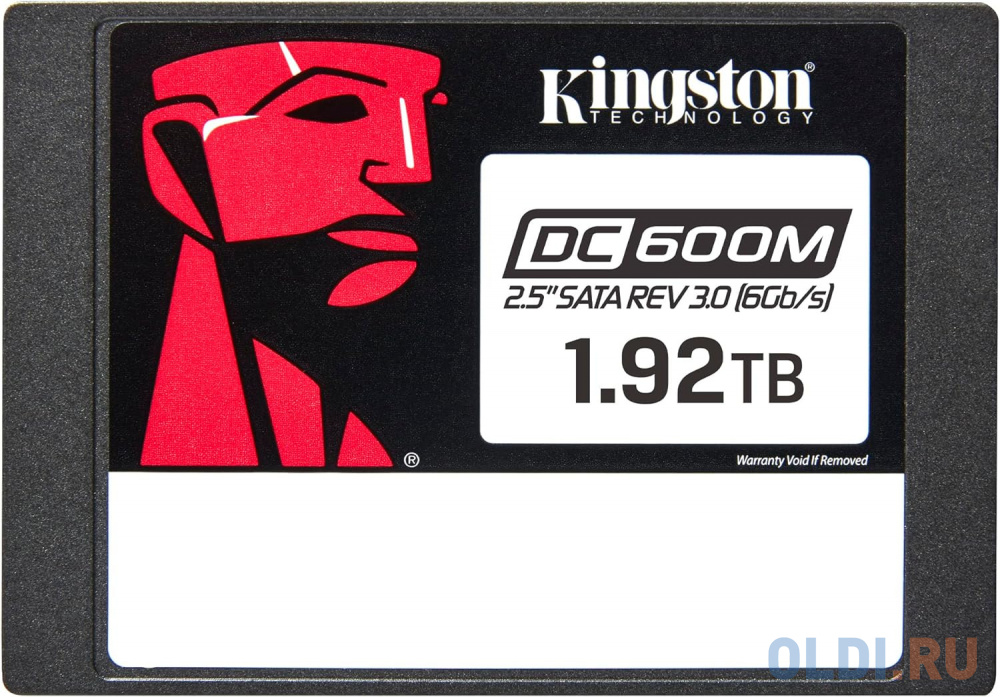 Серверный SSD Kingston DC600M, 1920GB, 2.5" 7mm, SATA3, 3D TLC, R/W 560/530MB/s, IOPs 94 000/78 000, TBW 3504, DWPD 1 (SEDC600M/1920G)