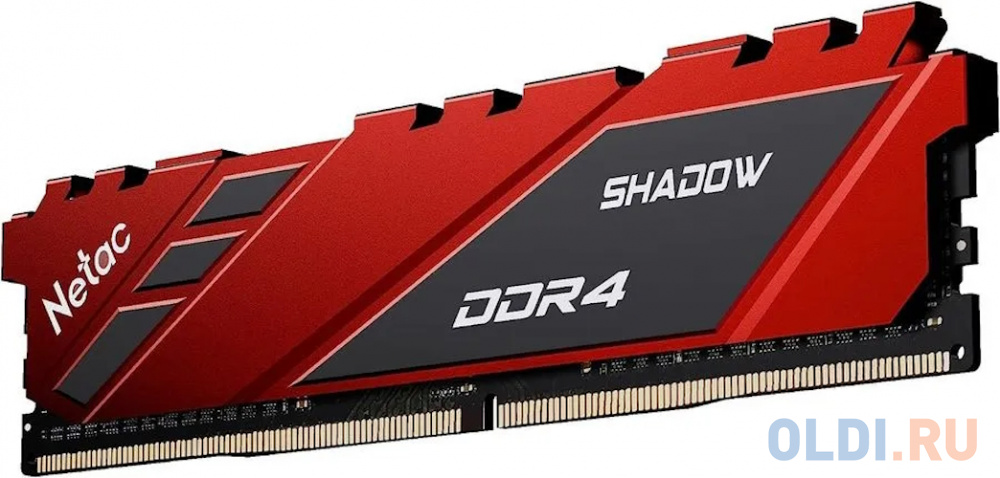 Модуль памяти DDR 4 DIMM 8Gb PC28800, 3600Mhz, Netac Shadow NTSDD4P36SP-08R C18 Red, с радиатором