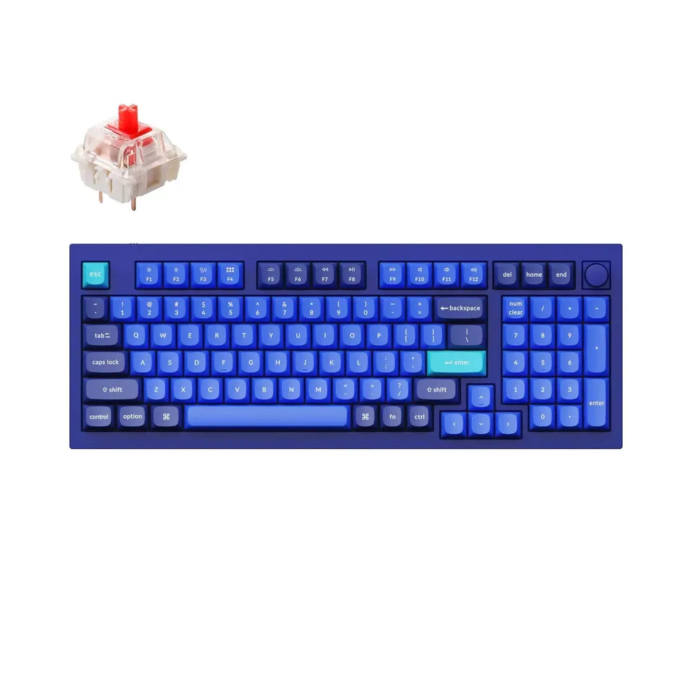 Клавиатура проводная Keychron Q5-O1, механическая, Red Switch, подсветка, USB, синий (Q5-O1-RU)