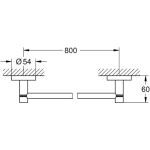 Полотенцедержатель Grohe Essentials темный графит глянец (40386A01)