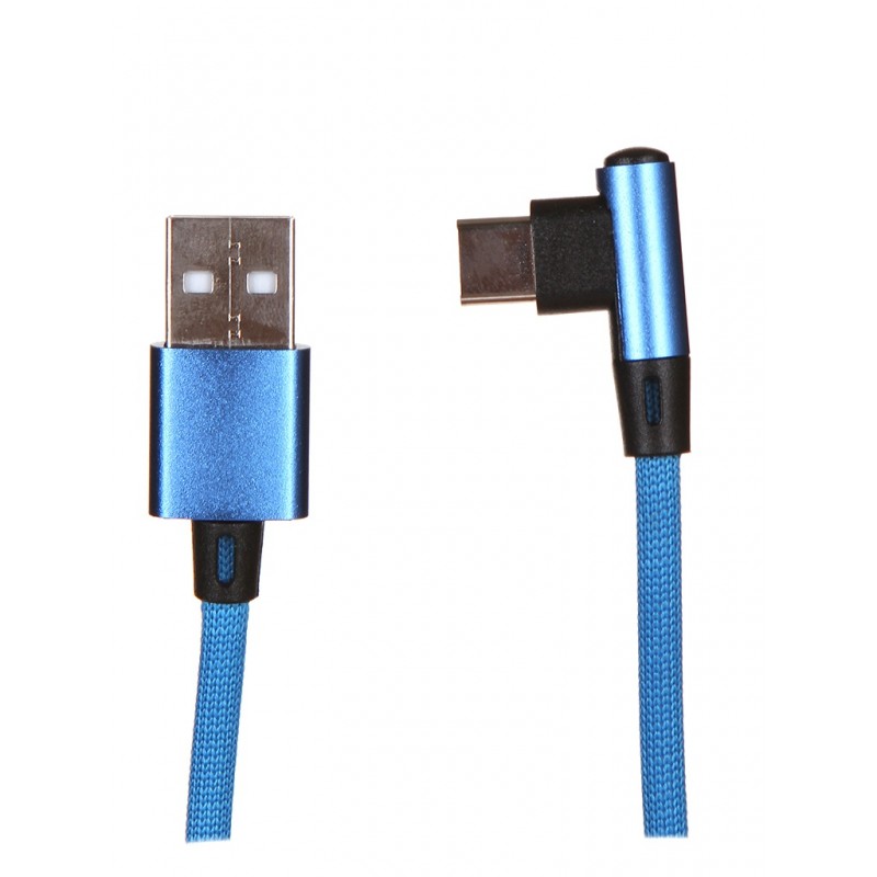 Дата-Кабель Red Line USB - Type-C, L-образный, синий в Москвe