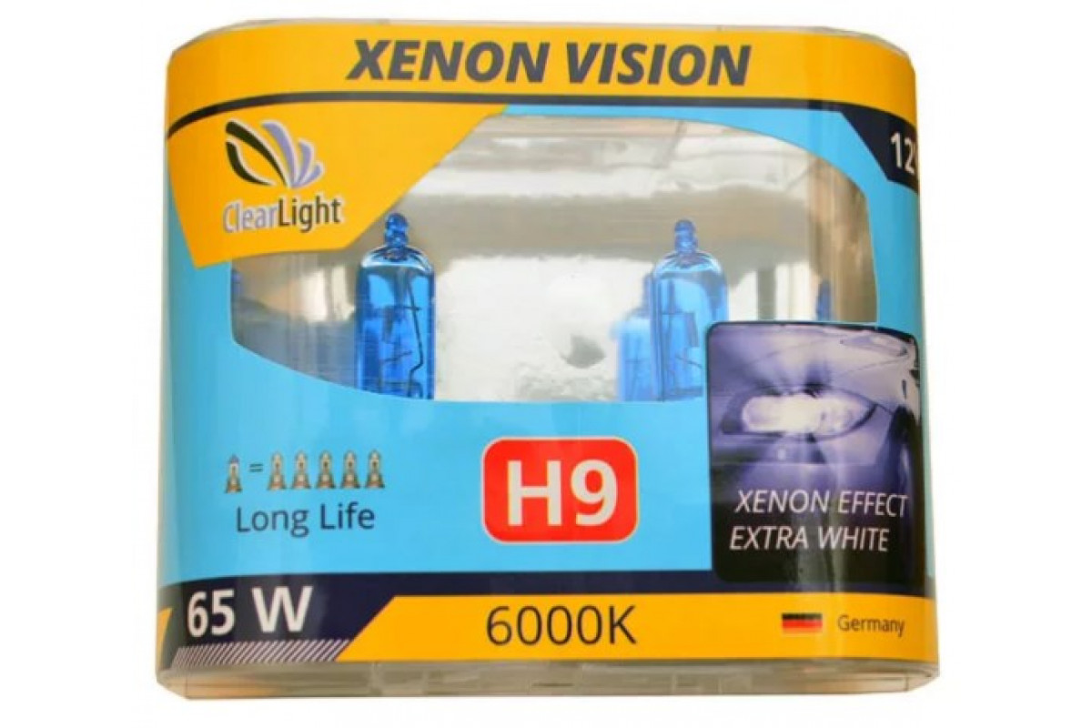 Лампа Clearlight H9 12V-65W  XenonVision (компл., 2 шт.)