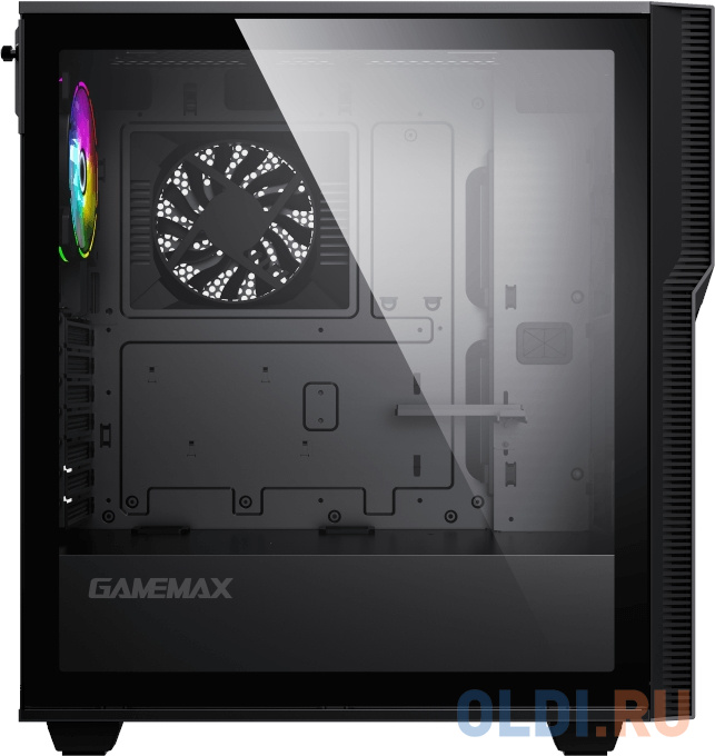 Gamemax Корпус ZORRO BLACK без БП (Midi Tower, Черный., 1*USB3.0, 1*USB Type-C, COC fan)