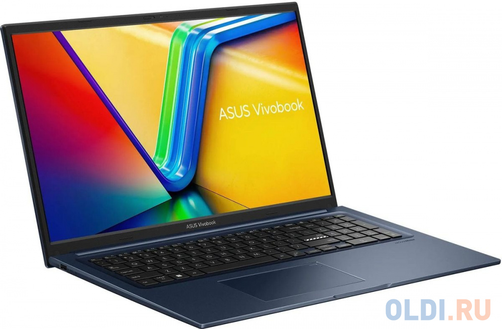 Ноутбук Asus Vivobook 17 X1704VA-AU321 Core i5 120U 16Gb SSD1Tb UMA 17.3" IPS FHD (1920x1080) noOS blue WiFi BT Cam (90NB13X2-M002V0) в Москвe